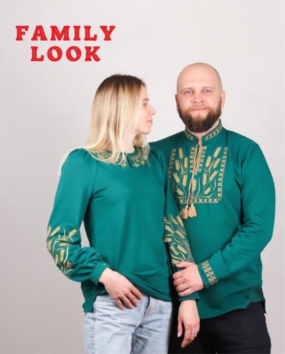 Вишиванки фемілі лук, день вишиванки, парна вишиванка, сукня вишиванка