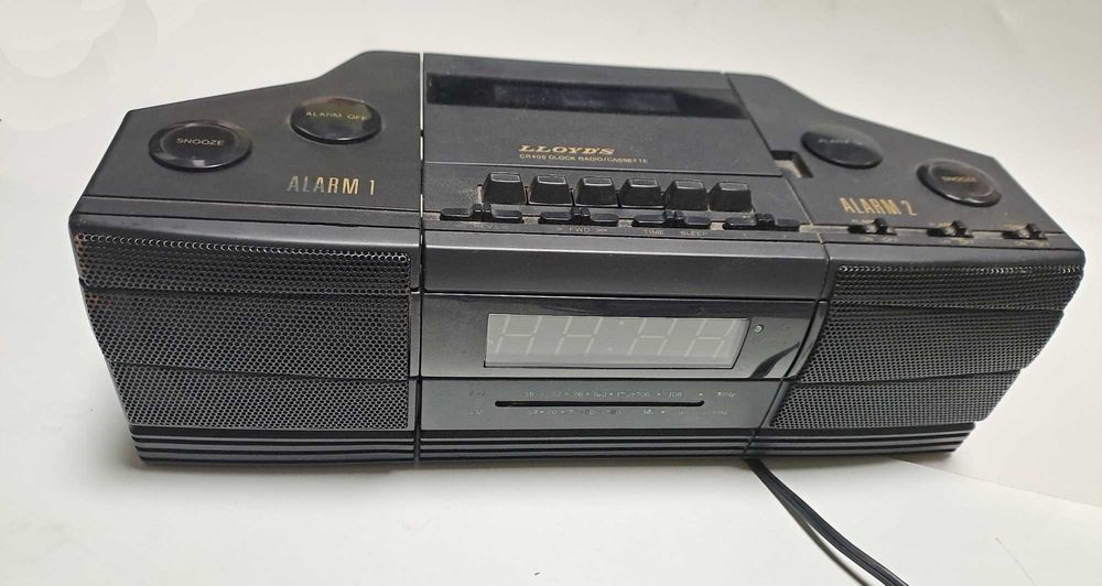 Radiomagnetofon kasetowy budzik LLOYD'S z USA