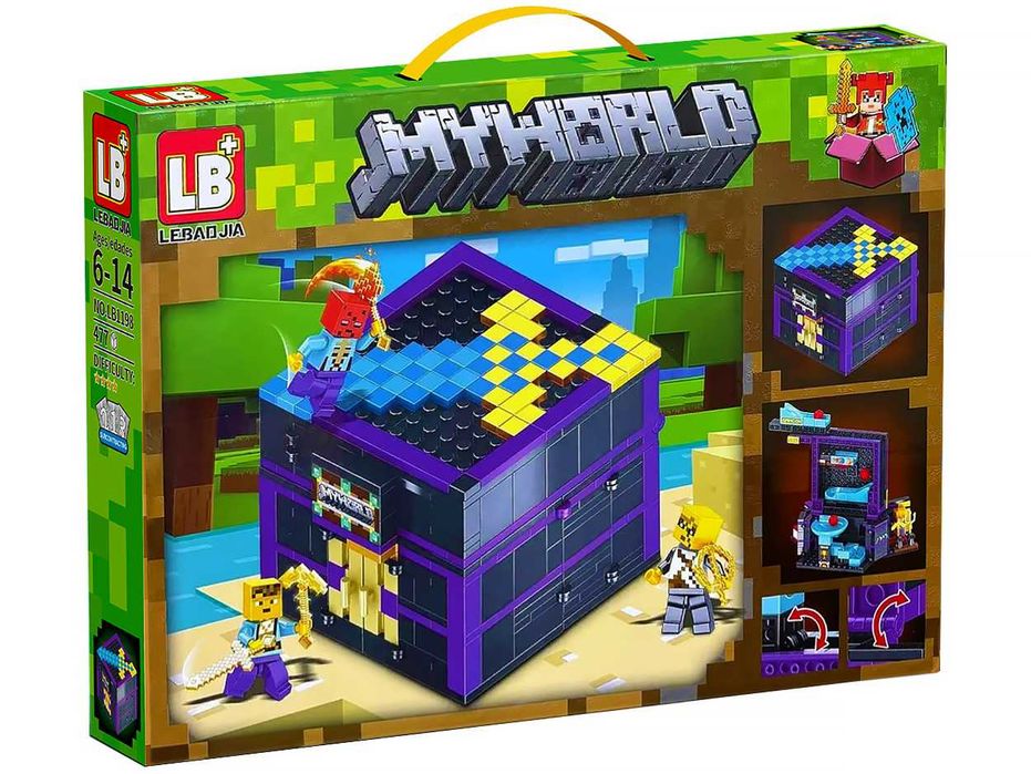 Лего Майнкрафт Игровой куб, 477 деталей. 3 варианта сборки. Lego Minecraft