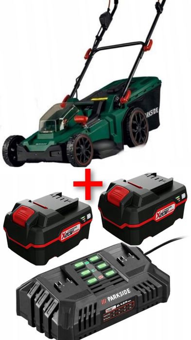 Komplet: PARKSIDE 40V kosiarka akumulatorowa +2szt. aku 4Ah +ładowarka