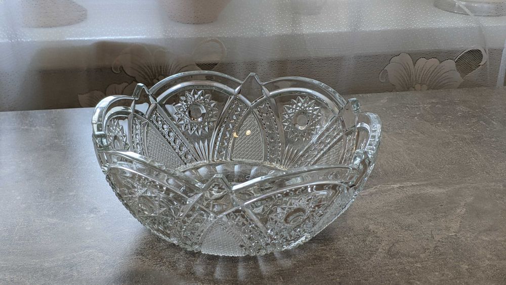 Большая салатница из хрусталя (Bohemia) Велика салатниця із кришталю