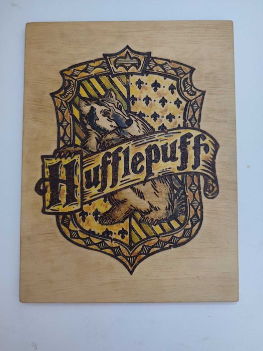 Pirogravura em madeira artesanal Harry Potter