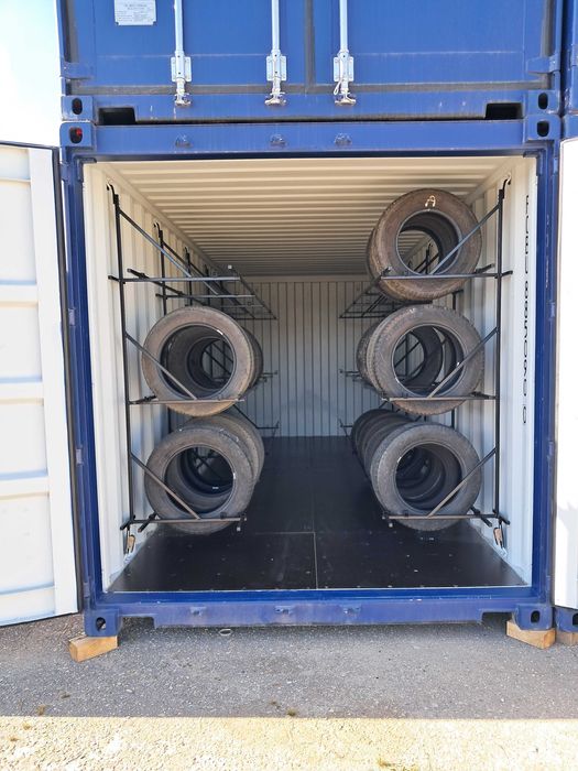 kontener na opony, magazyn na opony, kontener, magazyn