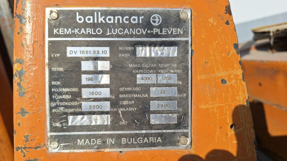 Wózek Widłowy BUŁGAR Balkancar