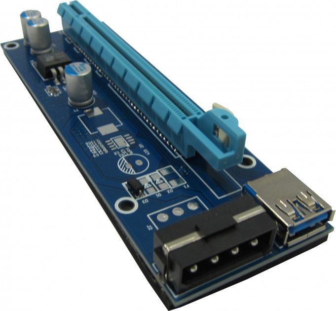 10шт. Адаптер-райзер Dynamode PCI-E x1 to 16x, 60 см USB 3.0 Cable SAT