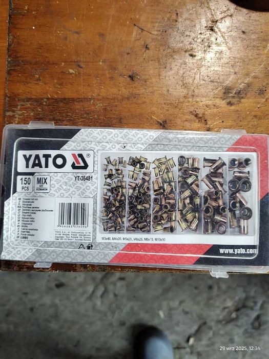 Nitonakrętki, yt-36481, zestaw