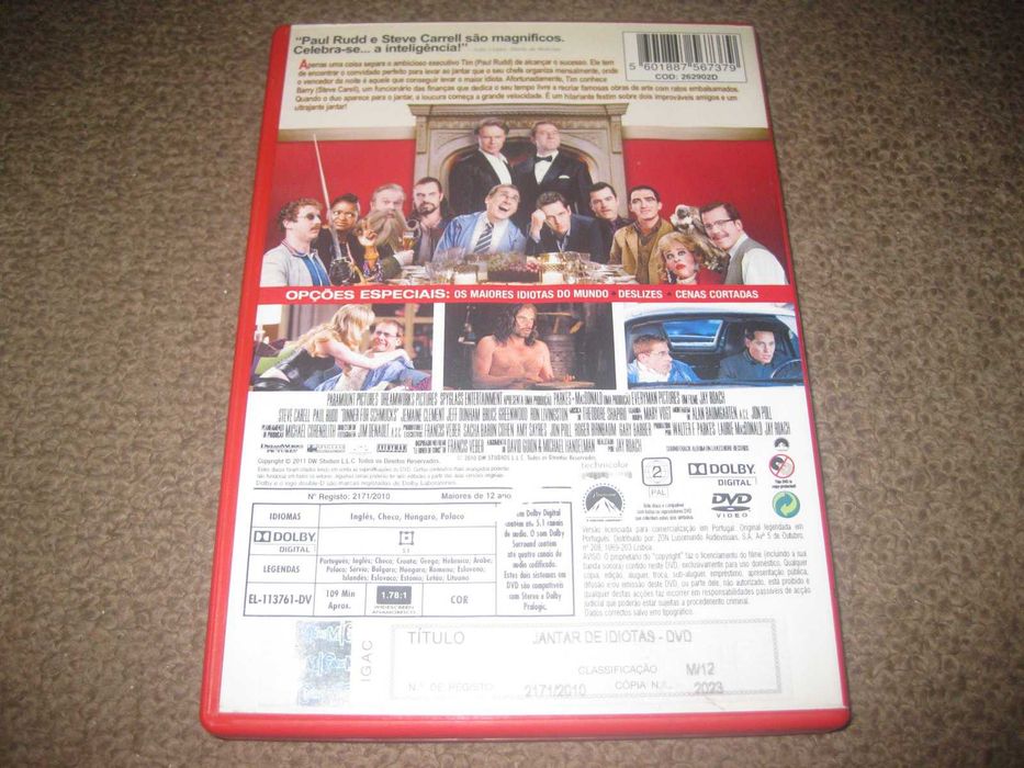 DVD "Jantar de Idiotas" com Steve Carell