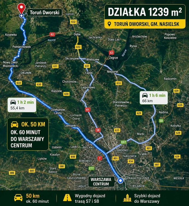Działka 1239 m² | PKP | WZ | Media | Ogrodzona - Widok 5