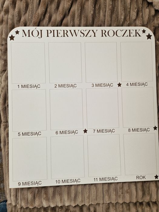 Duża ramka na zdjęcia dla dzieci Roczek Chrzest Baby Shower