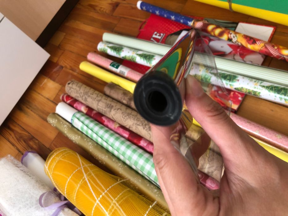 Упаковочная бумага для подарков и цветов, ленты