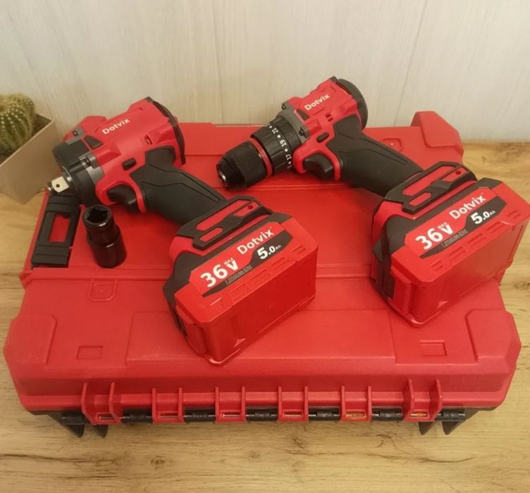 Безщітковий Набір 2в1 36V ударний шуруповерт і ударний гайковерт 36В