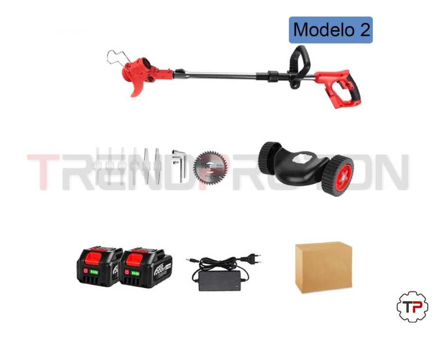 Aparador de Relva c/ 2 Bats 4Ah e Rodas