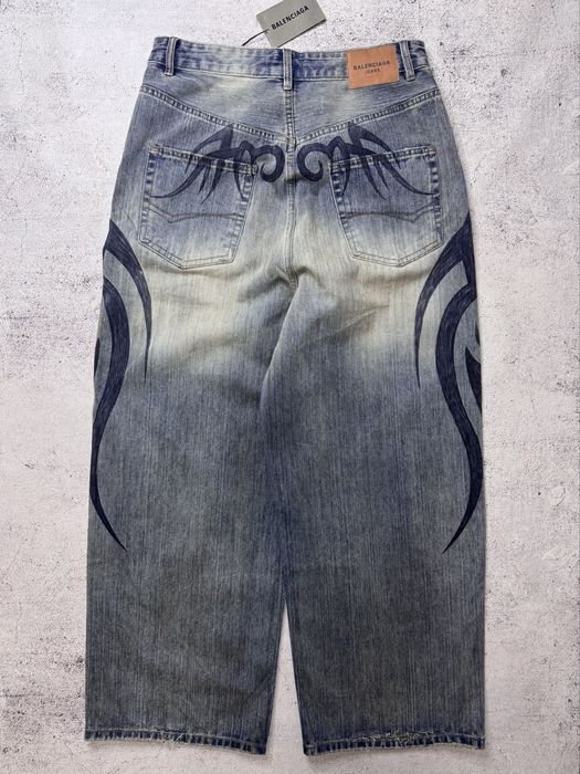 Balenciaga Tatto Baggy Jeans Tribal XS,S,M,L
