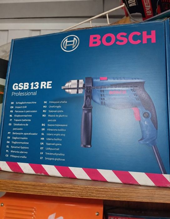 Професійна дриль електрична ударна Bosch Professional GSB 13 RE : 600 Вт, 1.8 Нм, 12800 об/хв