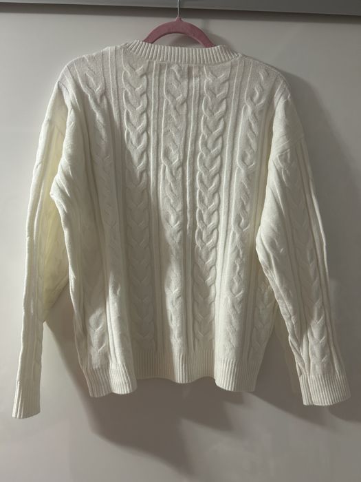 Śliczny biały sweter XL
