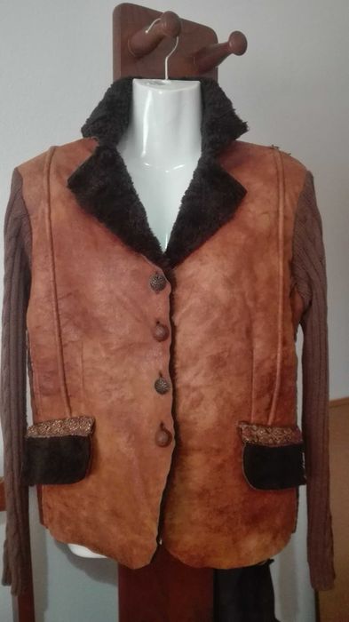 Casaco senhora em pele genuina