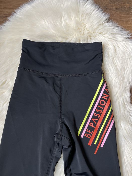 Workout primark be passionate czarne sportowe legginsy do ćwiczeń XXS