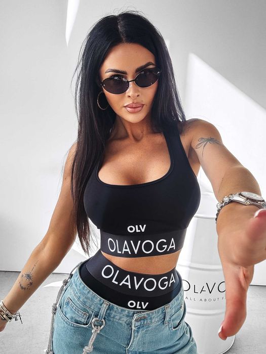 Bielizna Damska LUXE O La Voga czarna stanik i top S