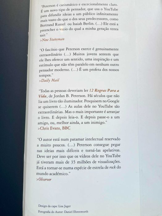 Livro 12 Regras para a Vida - Jordan B. Peterson