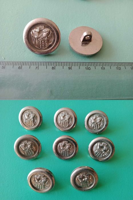 Guziki z herbem zestaw