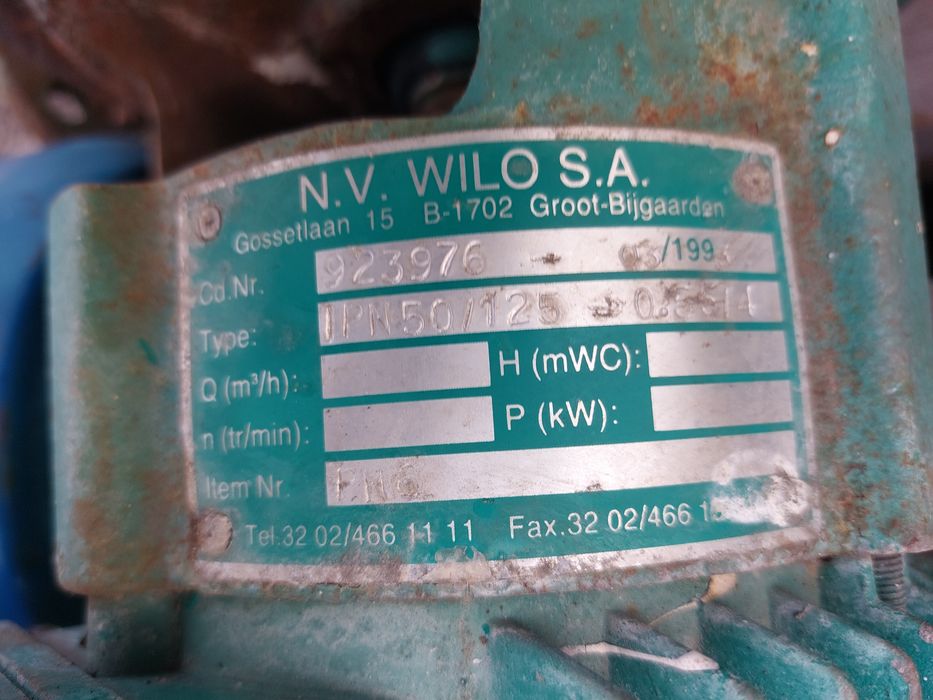 Pompa Obiegowa Wilo IPN50/125 0,55/4