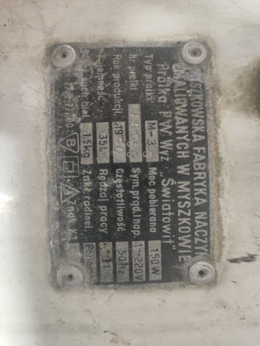 pralka frania z 1980 r.