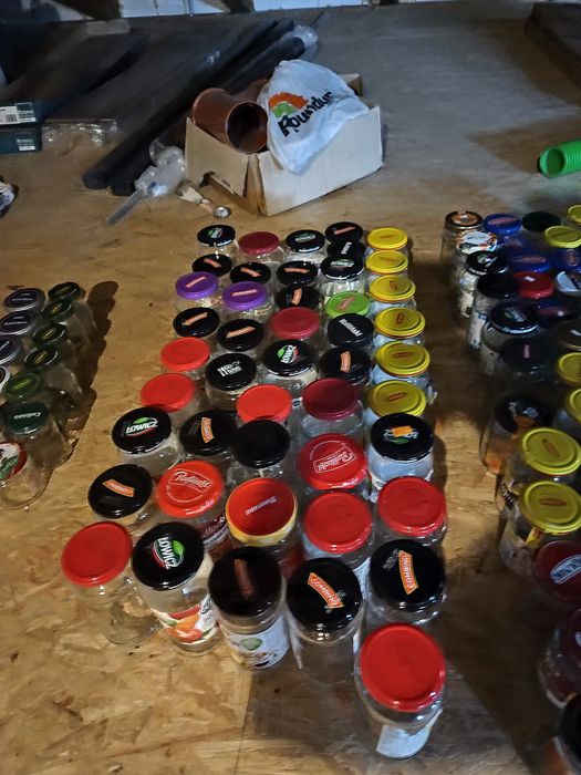 Słoiki z nakrętkami po sosach 0.53 l - 55 szt!