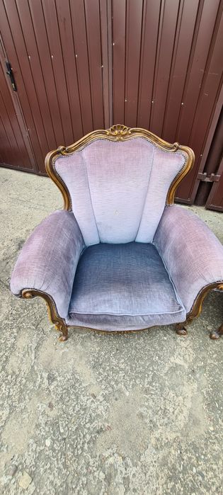 Zestaw Ludwikowski sofa i 2 fotele Francja antyczny
