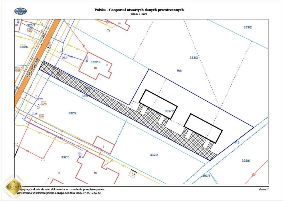 Działka Wrzosowa pod szeregówki lub MDM