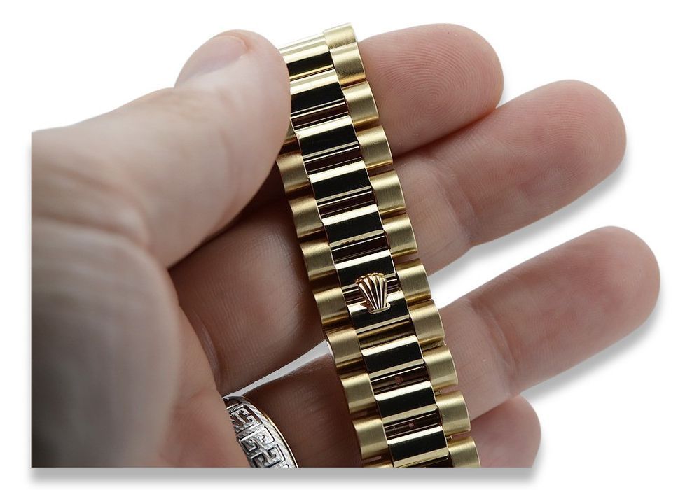 Złoty zegarek z bransoletą męski 14k Geneve mw007ydy&mbw015y Gdańsk