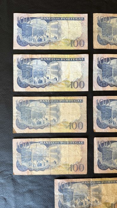 Lote 9 Notas - 100 Escudos - 1965