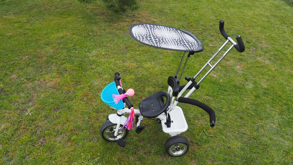 ROWER ,rowerek trójkołowy,Baby Mix Navigator,pchacz,biały,biegowy