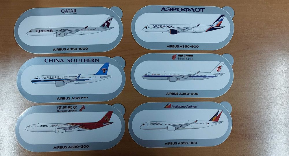 Lotes Autocolantes Boeing Airbus 01 (Varias fotos)