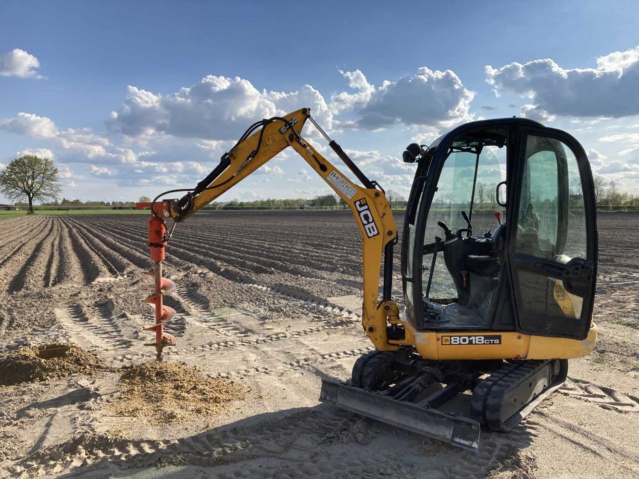 Wynajem minikoparki, 1,8t 2,8t  Wiertnica, Młot, Agregaty 40kw, Rębak,