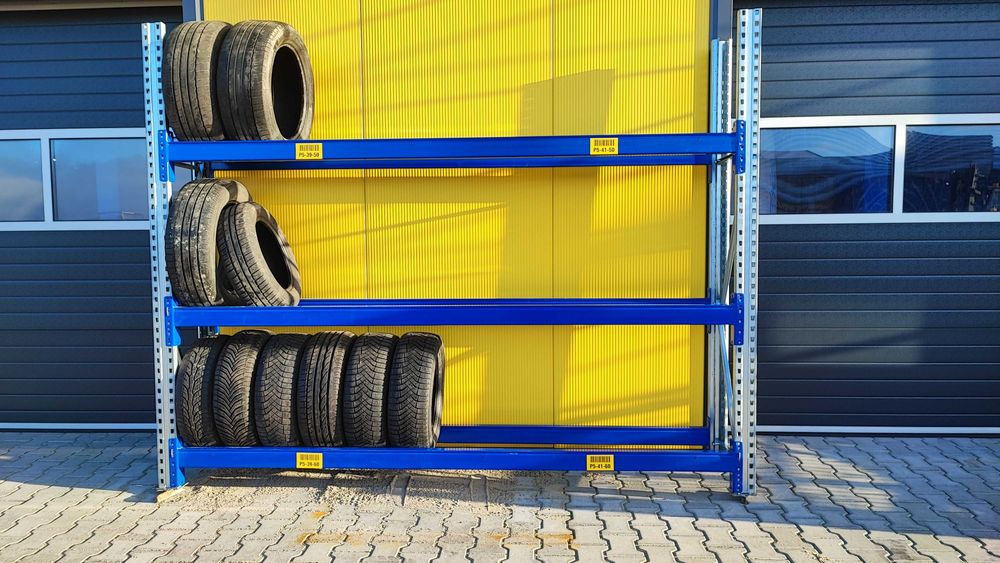 Regał magazynowy na opony do warsztatu garażu, BITO 270cm 225/50cm 300