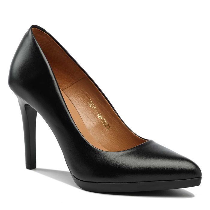 Szpilki czółenka czarne R.Polański r.39 SKÓRA NATURALNA licowa NOWE klasyka