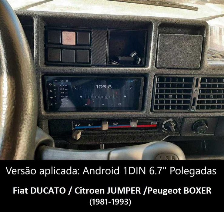 Rádio 1DIN FIAT Ducato • Peugeot Boxer • Citroen Jumper • Android