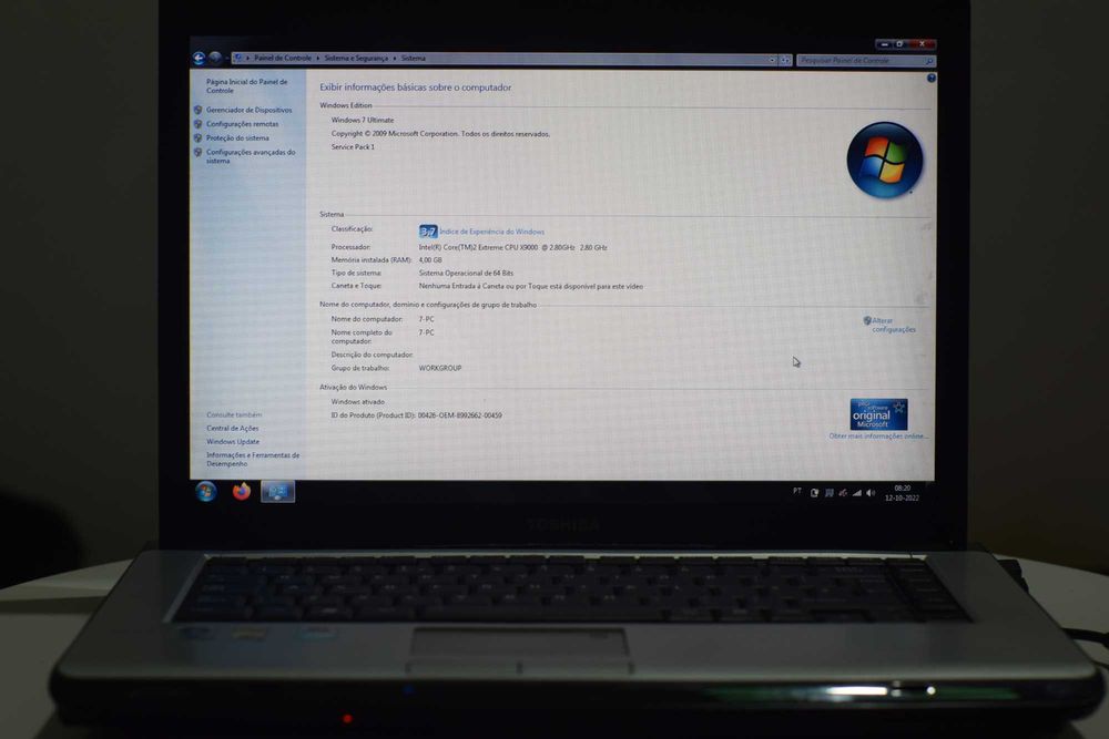 Toshiba Satellite A200 Intel Core2 Duo Extreme X9000 2.8 Ghz