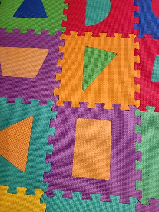 Tapete de atividades puzzle formas para bebé ou criança