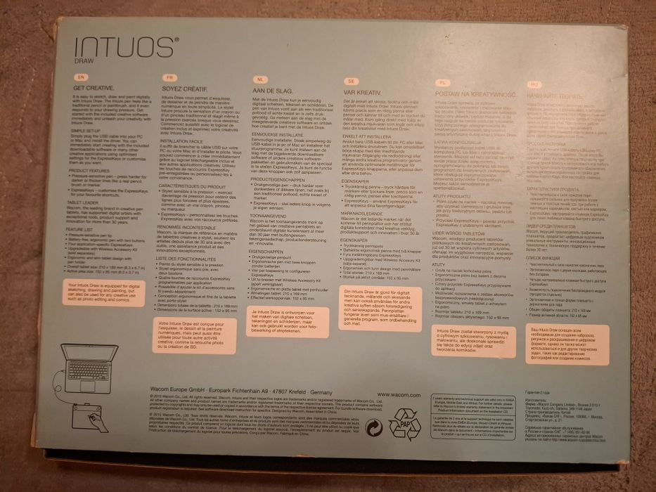 Tablet graficzny Wacom Intuos Draw (CTL-490DW) – NOWY w folii, komplet