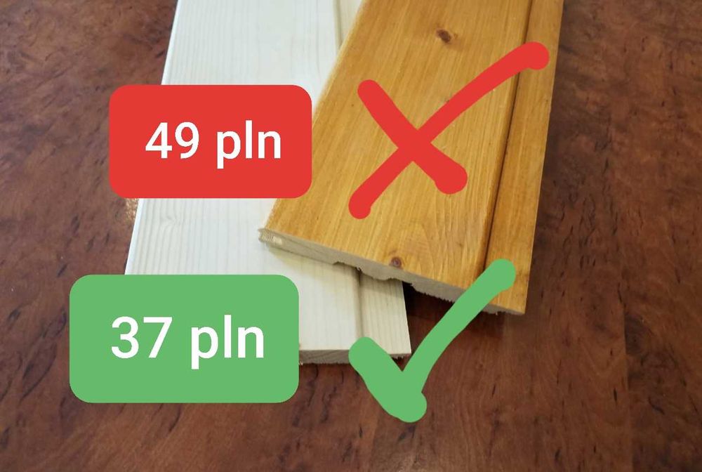 Podbitka 14x121 mm AB świerk skandynawski wagonka nadbitka dachowa