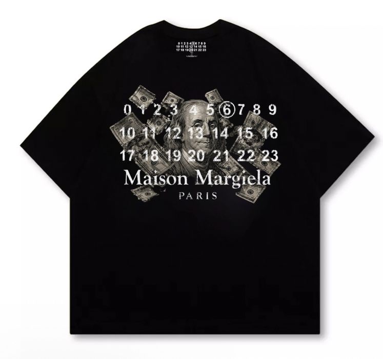 Футболки Maison Margiela Paris MM6 big logo унисекс черные Мейсон марджела отличный вариант на подарок Новые модели