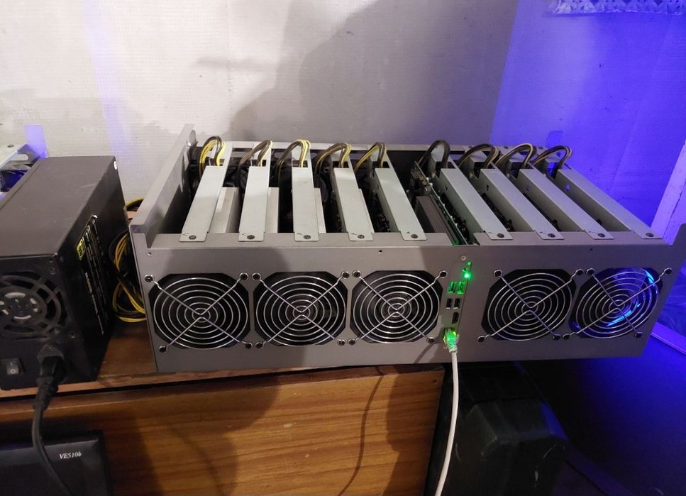 Майнинг ферма 9карт p104-100 8gb 1080ti