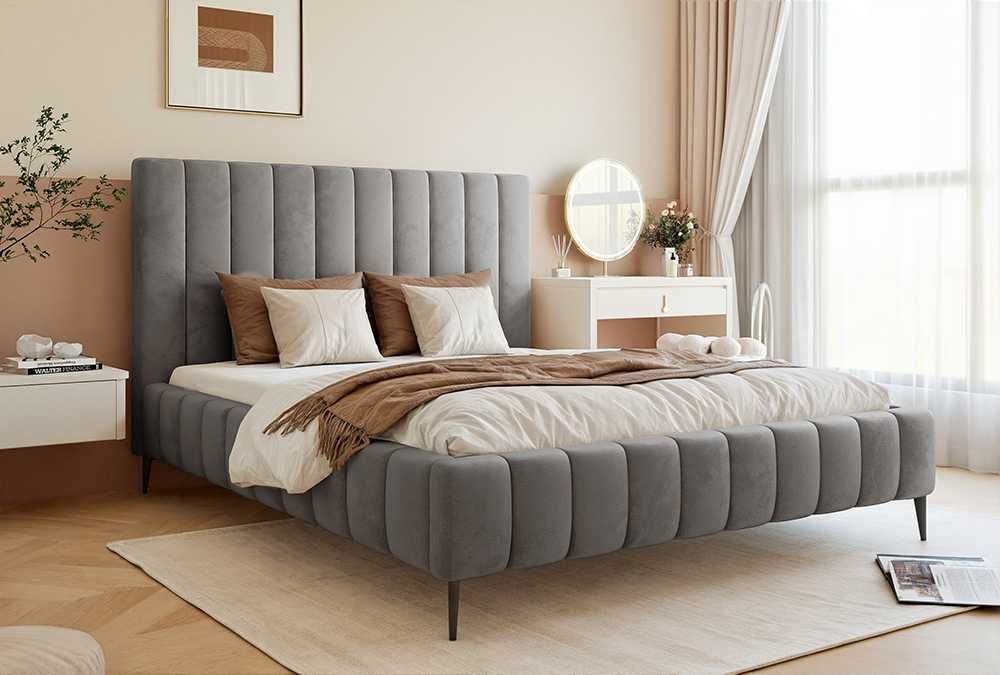 Łóżko tapicerowane MARCEL z pojemnikiem na pościel DARMOWA DOSTAWA