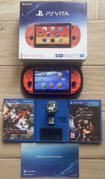 PS VITA Slim Neon Orange (My Hardcore Edition) + Extras