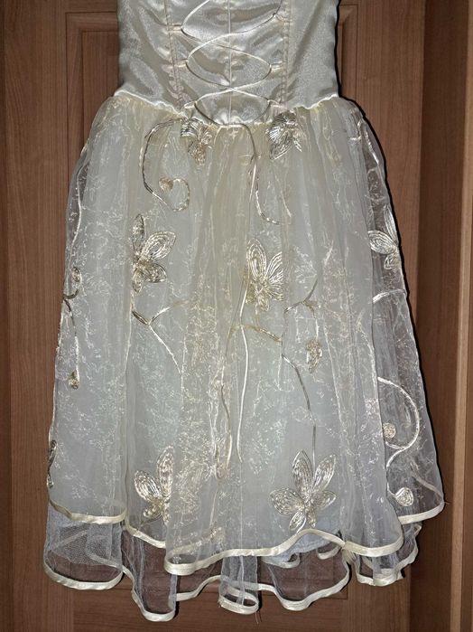 Дитяча золота святкова сукня, платье бальное - карнавальное