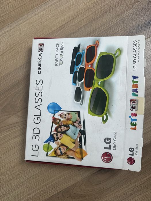 Oryginlane okulary 3D Lg  5 par do telewizora 3d