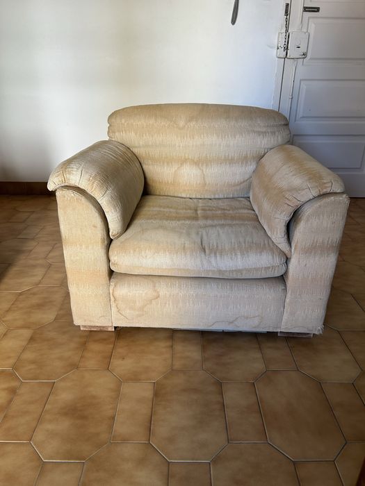 Sofá Poltrona 1 Pessoa Beige