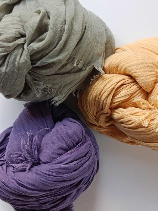 Chustka szal pashmina zielony pomarańczowy fioletowy na lato