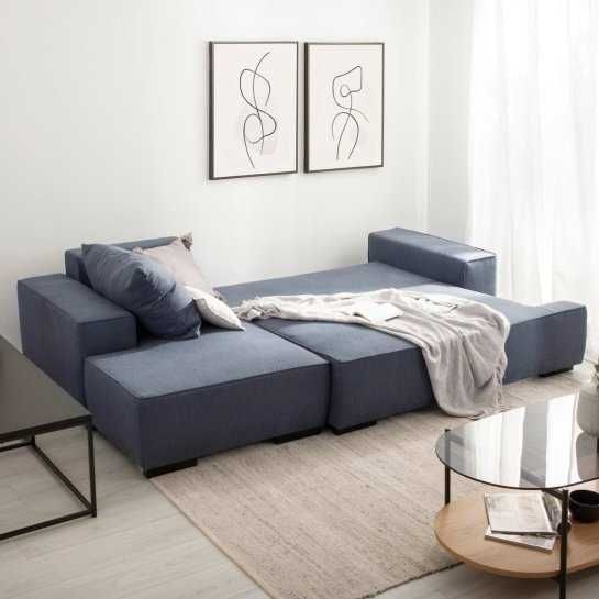 Sofá Cama Klast Home como novo (azul escuro)